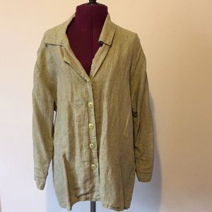 Vintage FLAX by Jeanne Engelhart linen jacket